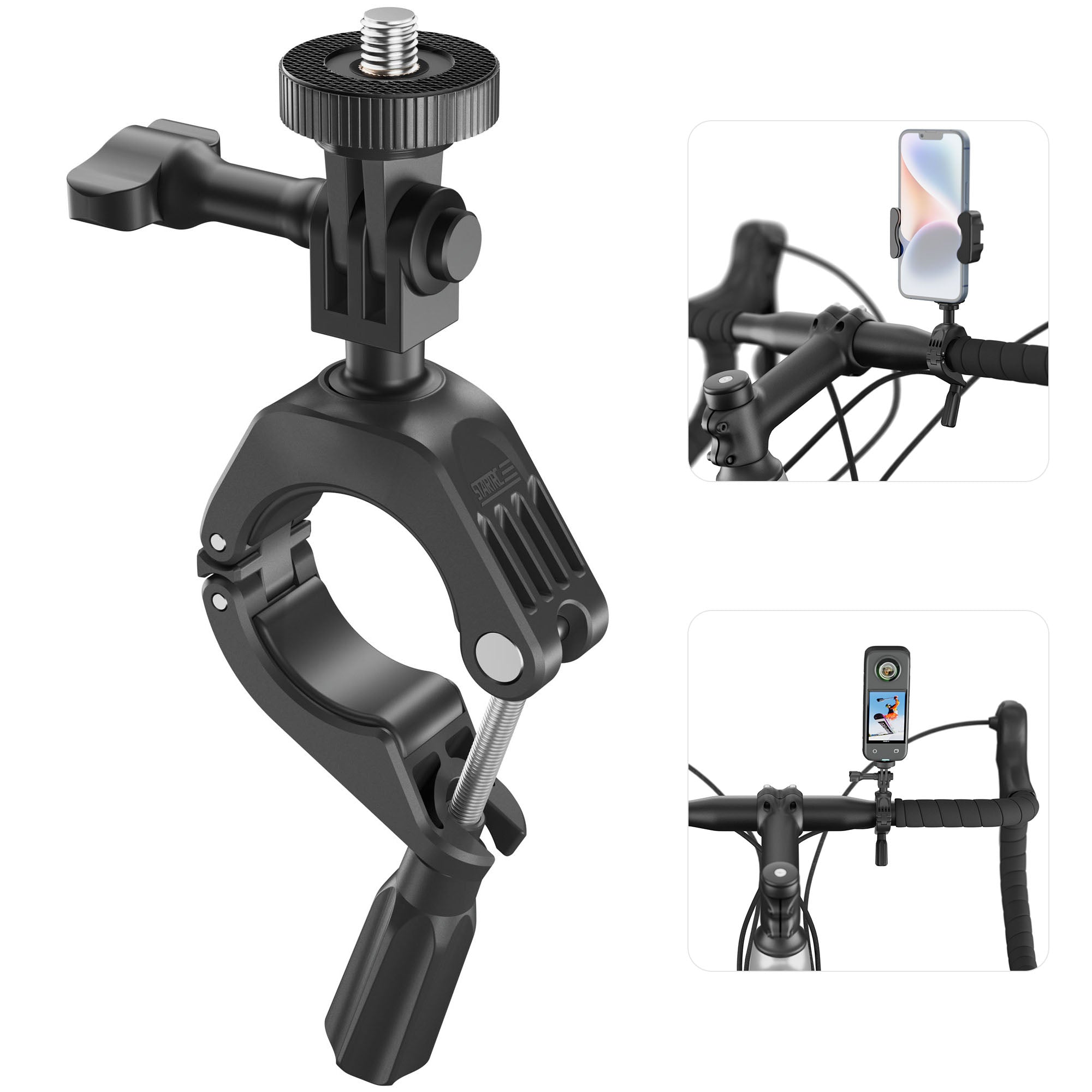 STARTRC 1YTY0003 Bicycle Action Camera Holder MTB Bike Handlebar Mount Camera Mount Adapter STARTRC 1YTY0003 Bicycle Action Camera Holder MTB Bike Handlebar Mount Camera Mount Adapter